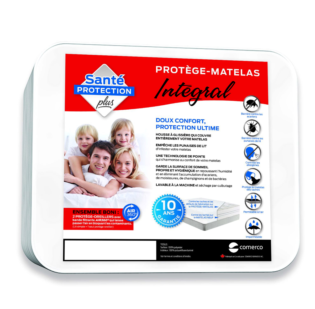 Picture of Ensemble couvre-matelas integral  39 pouces 2 morceaux