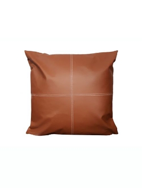 Coussin 20 x 20 pouces VEGAN LTHR BROWN Starlite