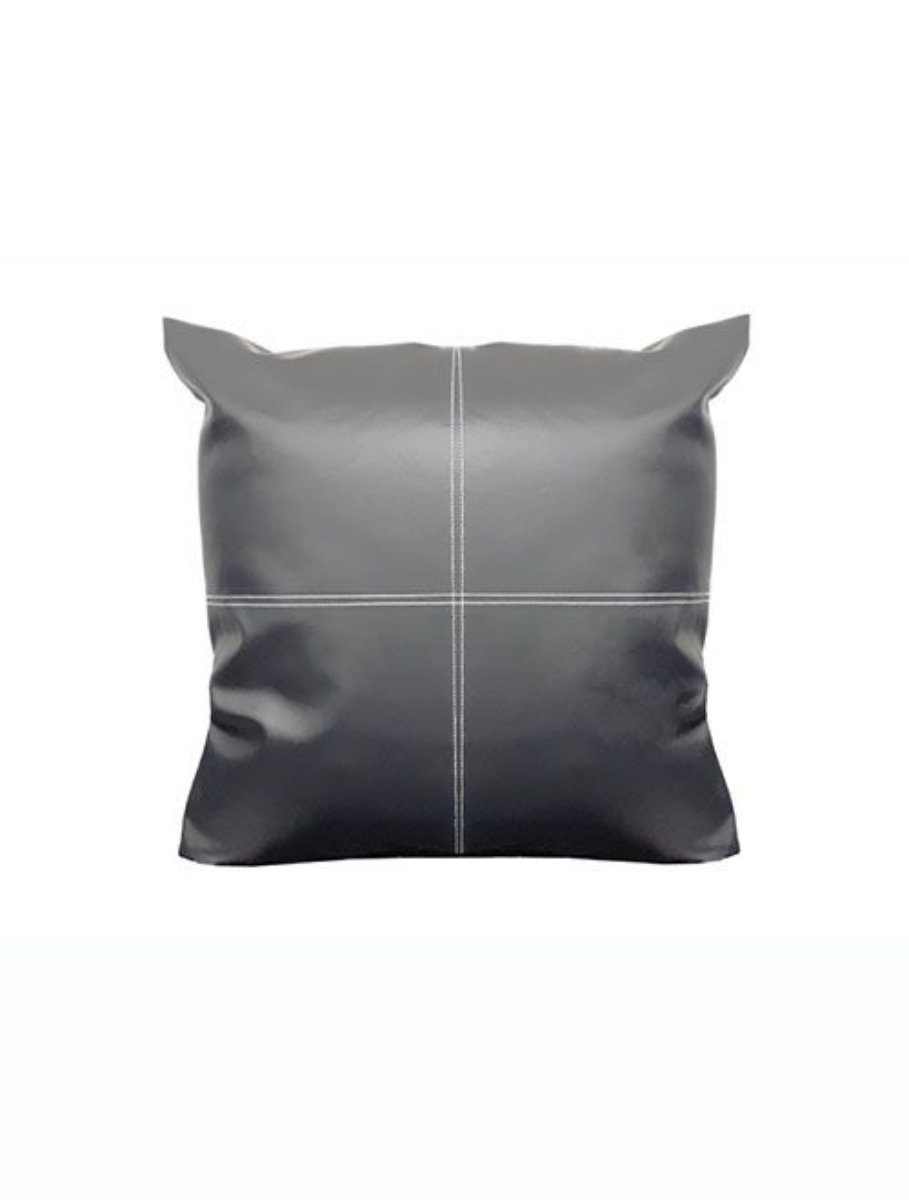 Coussin 20 x 20 pouces VEGAN LTHR CHARCOAL Starlite