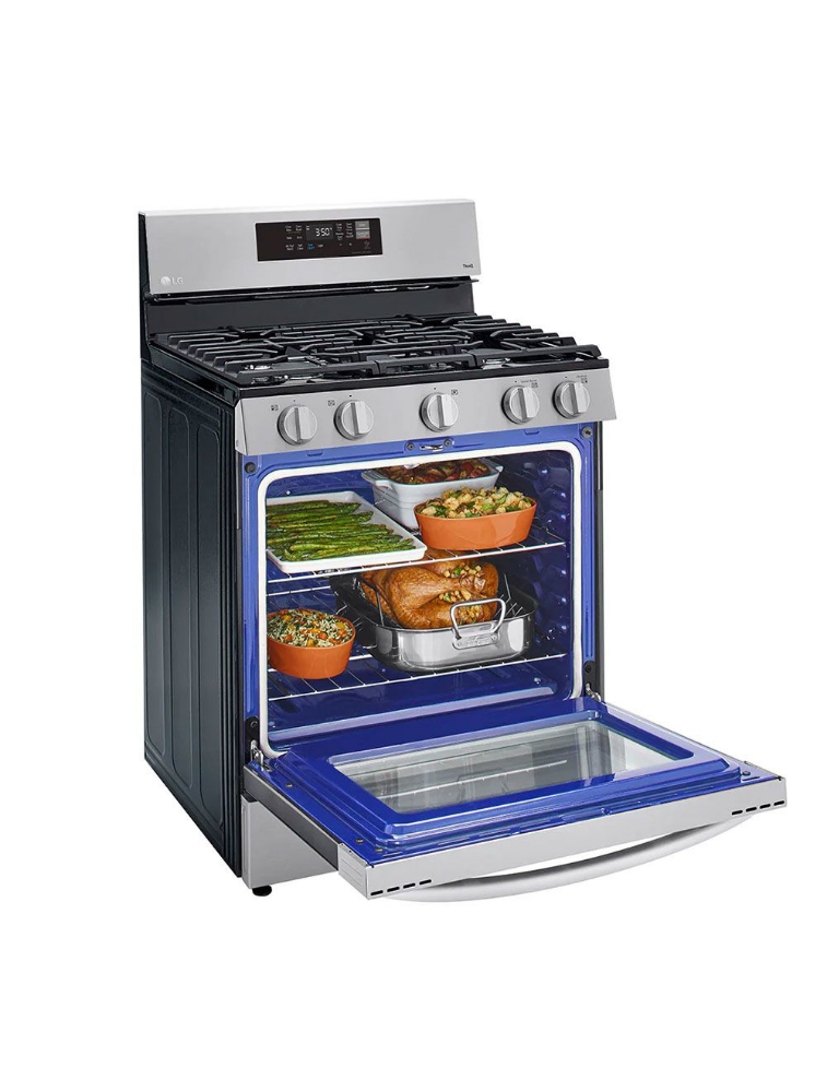 Cuisinière à gaz autoportante 30 po. 6,3 pi³ avec convection LG LRGL5823S