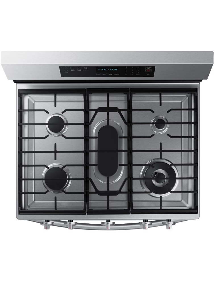 Cuisinière à gaz autoportante 30 po. 6 pi³ avec convection Samsung NX60A6711SS/AA