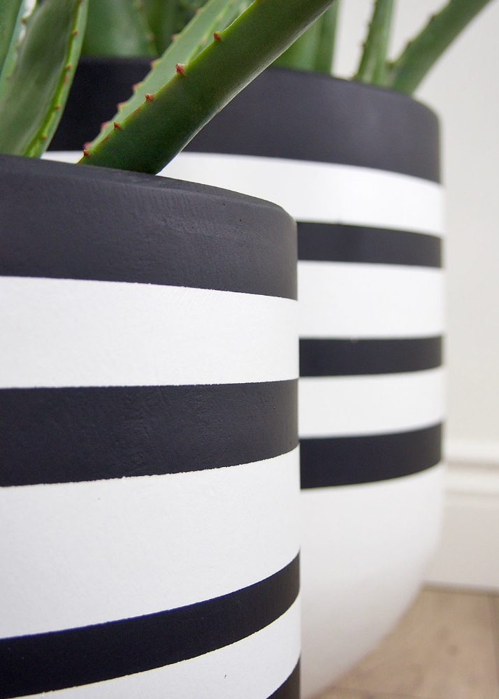 Image sur Pot Stripe 16 po