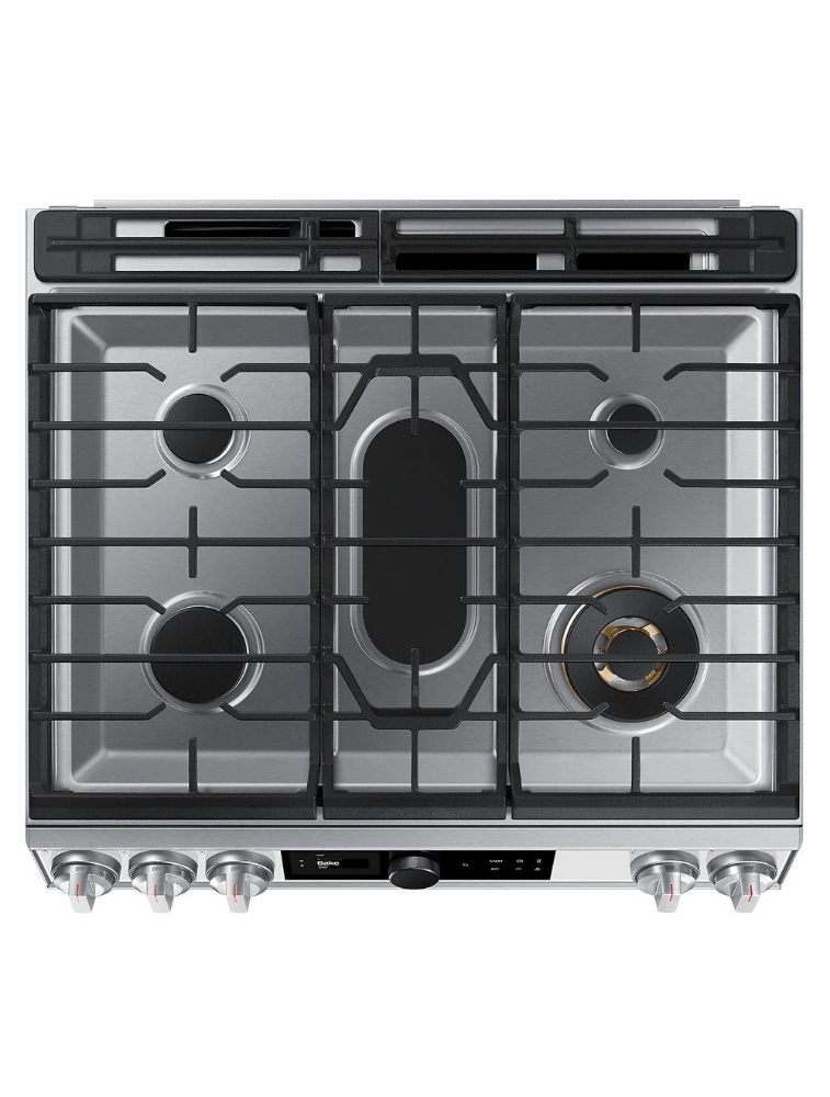 Cuisinière à gaz encastrable 30 po. 6 pi³ avec convection Samsung BESPOKE NX60BB871112AA