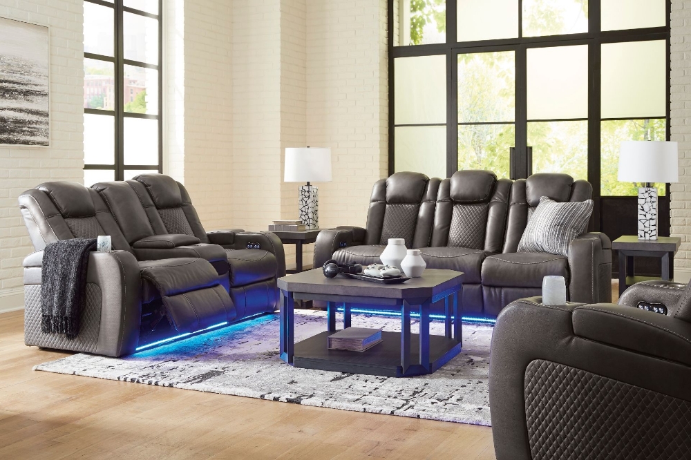 Picture of Power Reclining Sofa with Drop Down Table