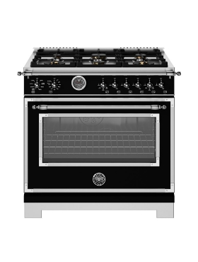 Cuisinière biénergie autoportante 36 po. 5,7 pi³ avec 6 brûleurs Bertazzoni HER366BCFEPNET