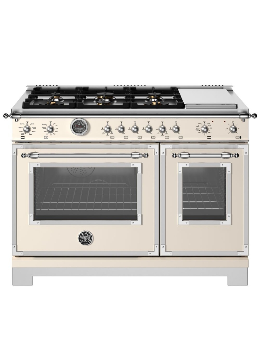 Cuisinière biénergie autoportante 48 po. avec 6 brûleurs Bertazzoni HER486BTFEPAVT