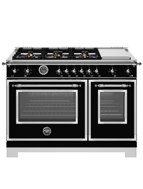 Cuisinière à gaz autoportante 48 po. avec 6 brûleurs Bertazzoni HER486BTFGMNET