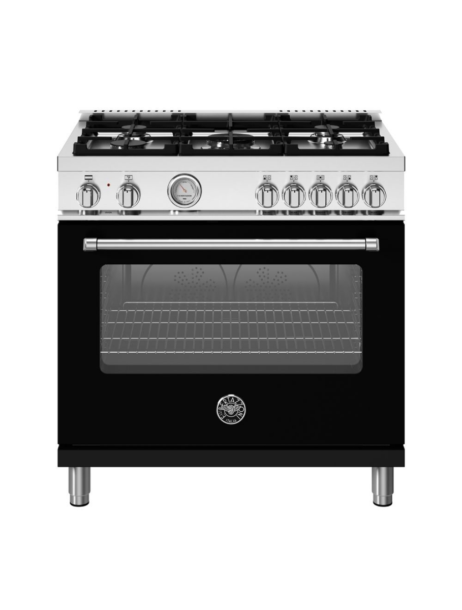 Cuisinière biénergie autoportante 36 po. 5,9 pi³ avec convection Bertazzoni MAS365DFMNEV