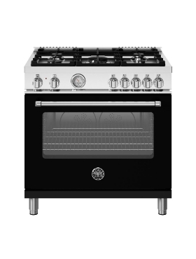 Cuisinière biénergie autoportante 36 po. 5,9 pi³ avec convection Bertazzoni MAS365DFMNEV