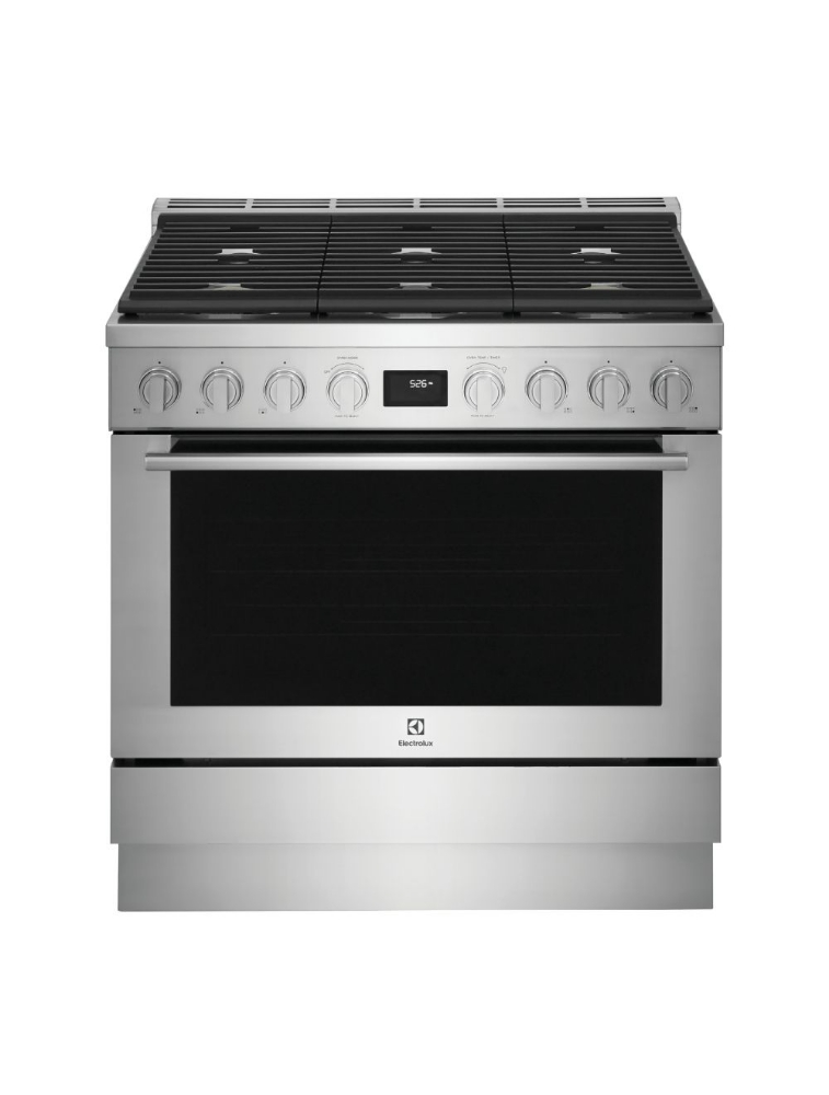 Cuisinière biénergie autoportante 36 po. 4,4 pi³ avec convection Electrolux ECFD3668AS