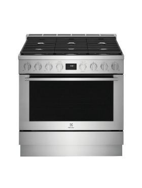 Cuisinière biénergie autoportante 36 po. 4,4 pi³ avec convection Electrolux ECFD3668AS