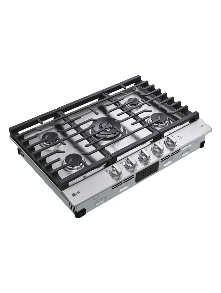 Plaque de cuisson intelligente au gaz encastrable 30 po. avec brûleur double UltraHeat™ LG CBGJ3027S